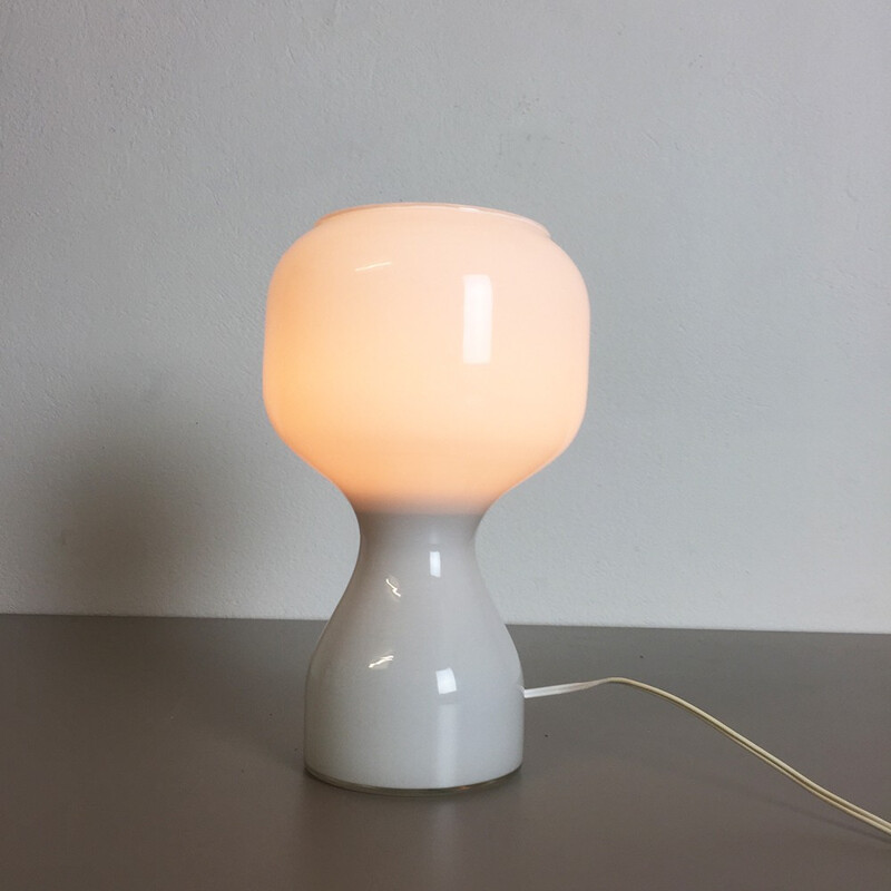 Vintage geblazen glazen bureaulamp, Zweden 1970