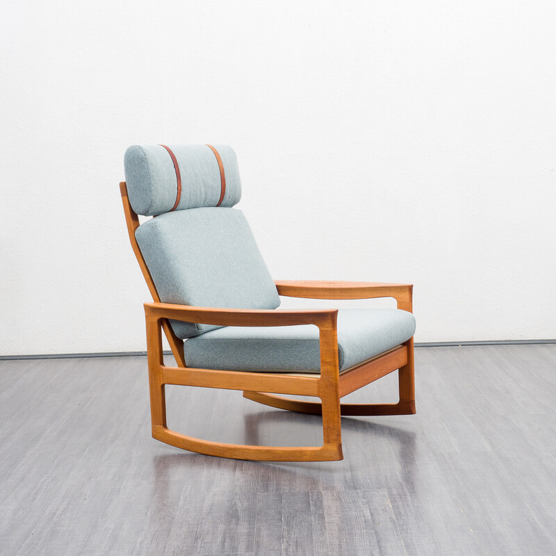 Vintage teakhouten schommelstoel van Sven Ellekaer, Denemarken 1960