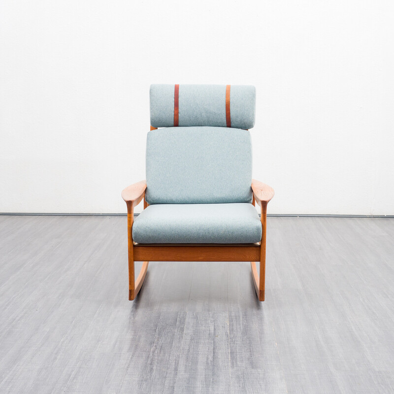 Vintage teak rocking chair by Sven Ellekaer, Denmark 1960s