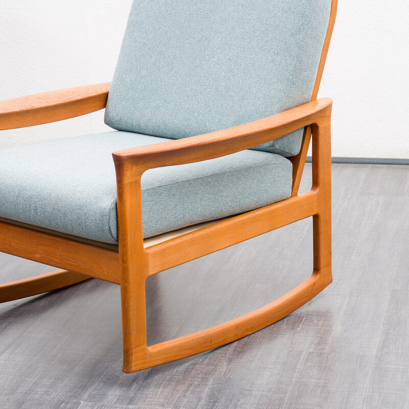 Vintage teak rocking chair by Sven Ellekaer, Denmark 1960s