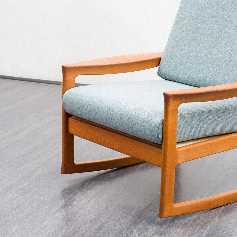 Vintage teak rocking chair by Sven Ellekaer, Denmark 1960s