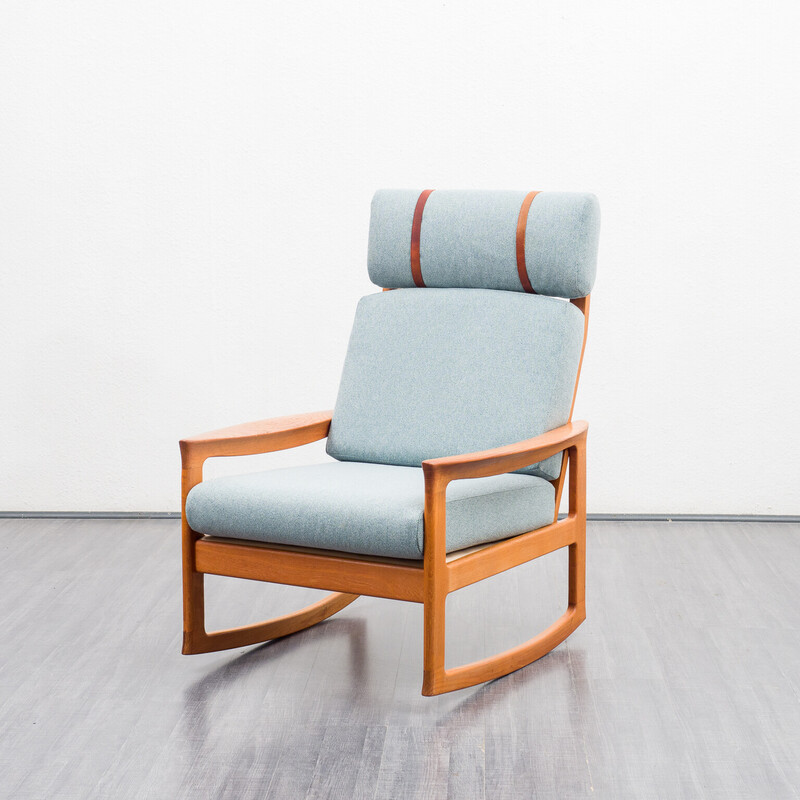 Vintage teak rocking chair by Sven Ellekaer, Denmark 1960s