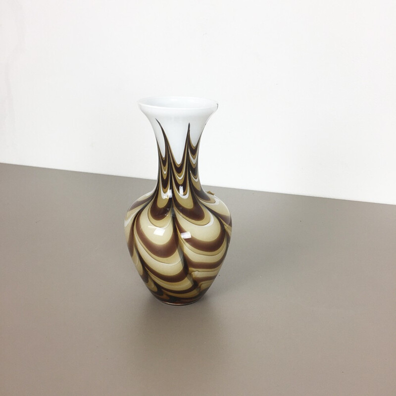 Vase vintage à plusieurs couleurs en verre par Carlo Moretti pour Opaline Florence, Italie 1970