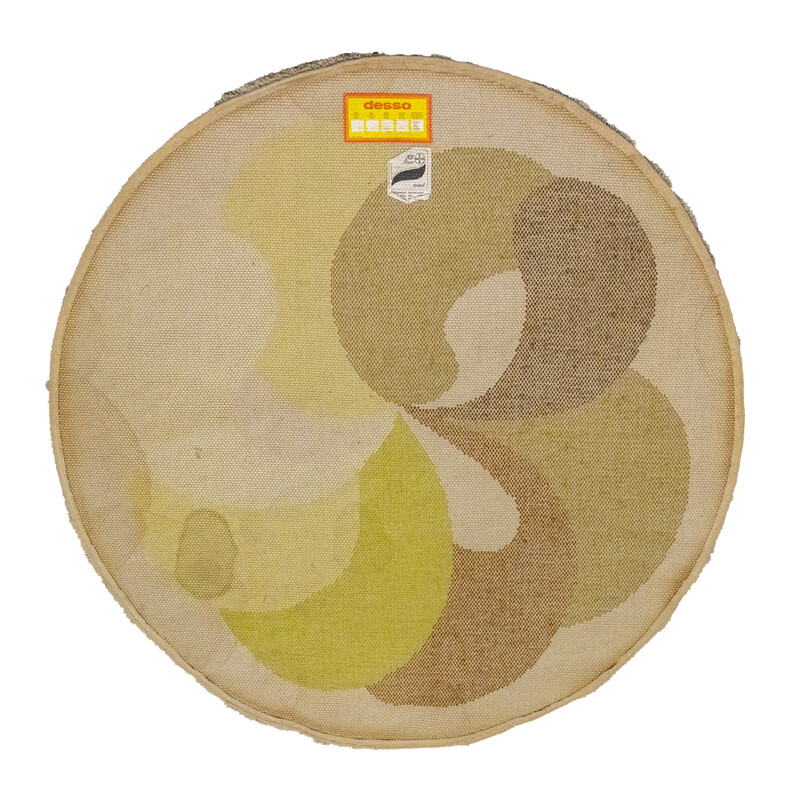 Vintage green round "Flower" Desso rug