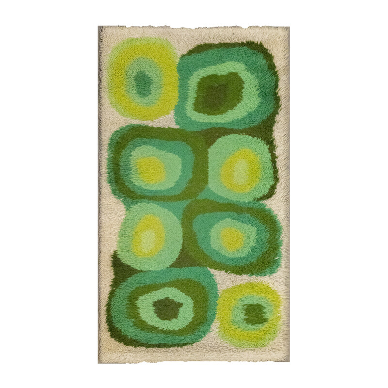 Vintage green "Sushi Roll" Desso rug