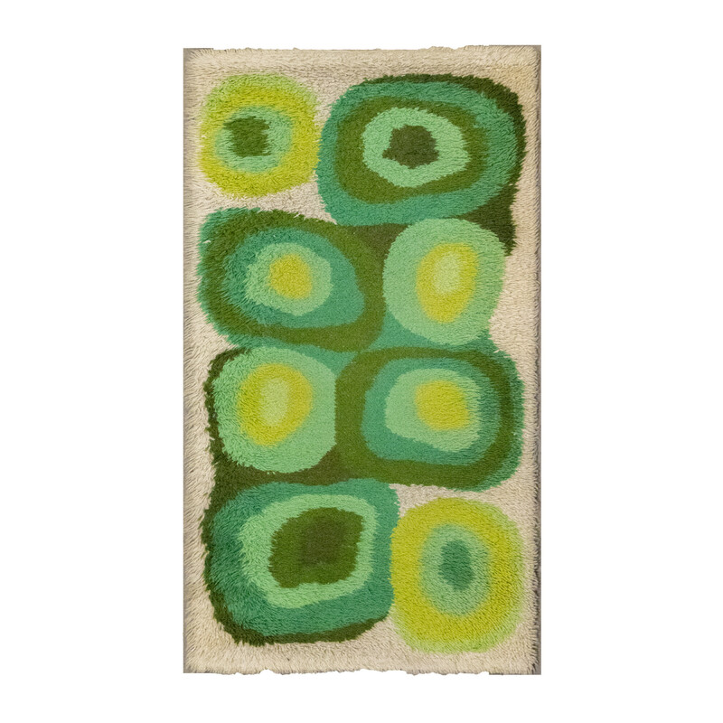 Vintage green "Sushi Roll" Desso rug