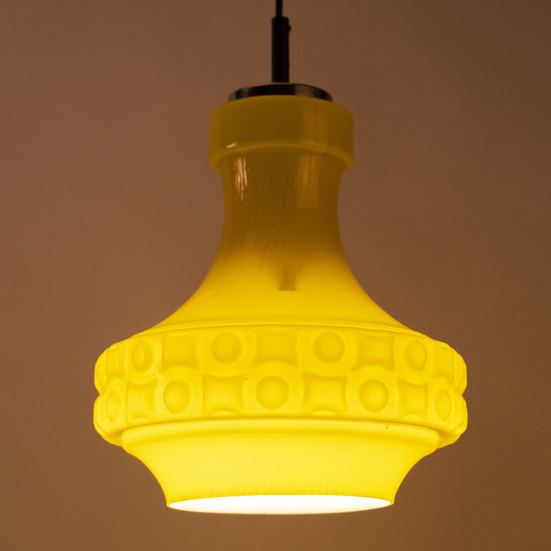 Vintage space-age "waffle" pendant lamp by Peil and Putzler