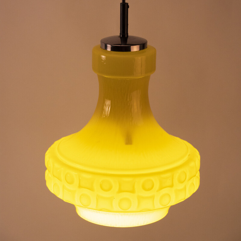 Vintage space-age "waffle" pendant lamp by Peil and Putzler