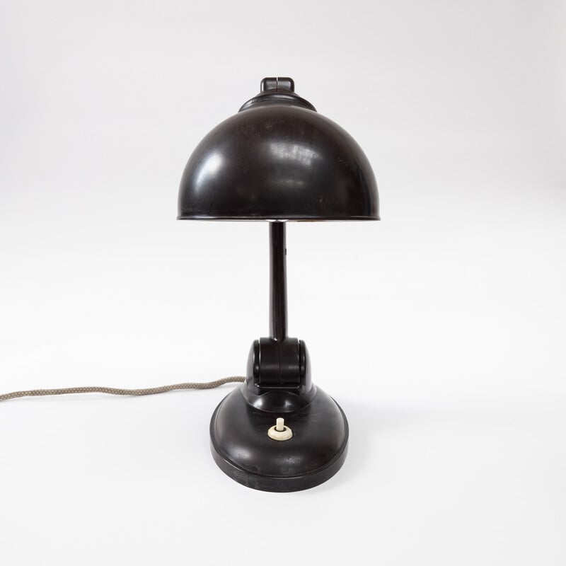 Vintage Bauhaus lamp in bakelite by E. K. Cole for Ekco Ltd, 1930s