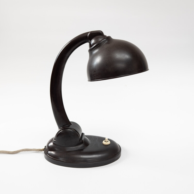 Vintage Bauhaus lamp in bakelite by E. K. Cole for Ekco Ltd, 1930s