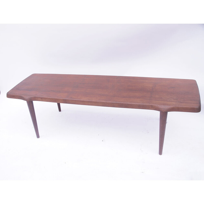 Table basse vintage scandinave en teck par John Borné Mikael Laursen, 1960-1970