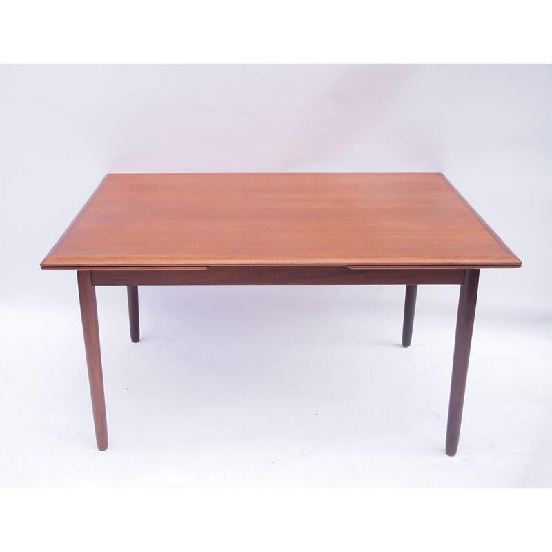 Scandinavian Danish vintage table in brown teak, 1950-1960