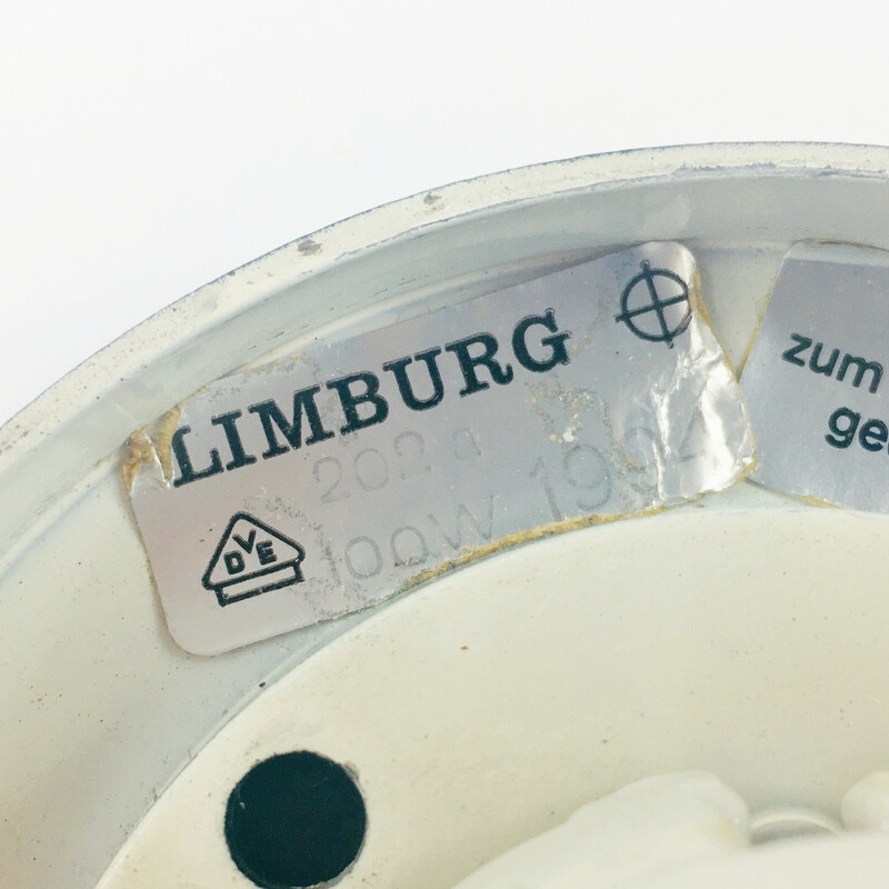 Lampada da soffitto in vetro a bolle d'aria della metà del secolo scorso di Helena Tynell per Limburg, Germania 1960