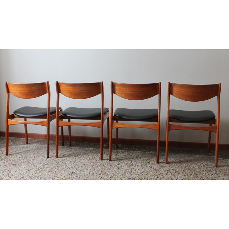 of 4 1960s Jorgensen P.E. chairs Set -