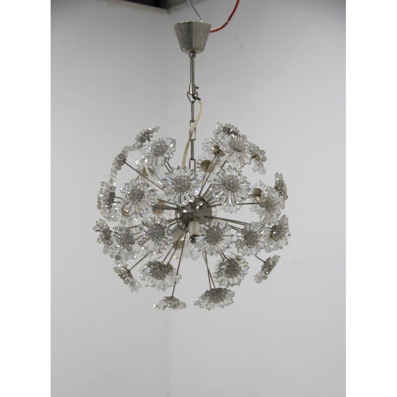 Vintage Dandelion chandelier by Preciosa, 1970s