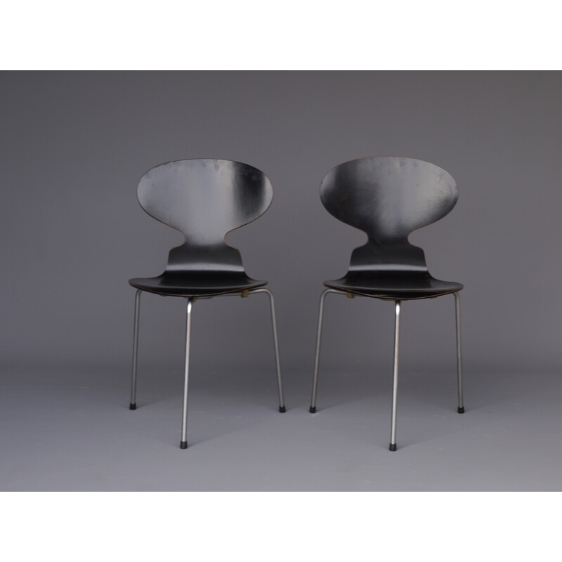 Coppia di sedie Ant vintage di Arne Jacobsen per Fritz Hansen, anni '50