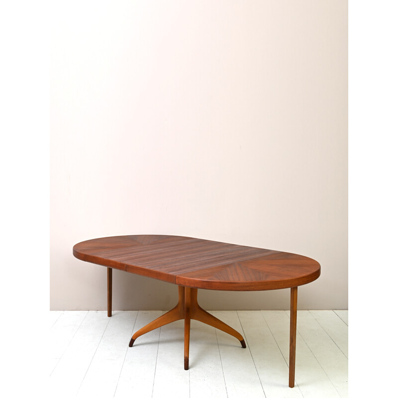 Scandinavian vintage table in teak and pine by David Rosen for Nordiska Kompaniet