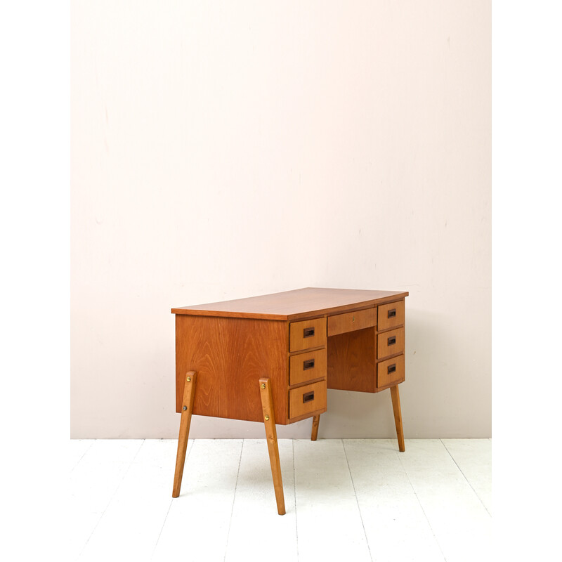 Scandinavian vintage desk with teak drawers, 1960s