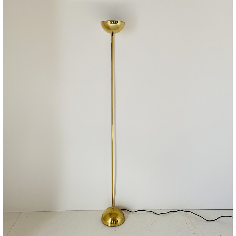 Vintage gold floor lamp by Barbieri Marianelli for Tronconi, Italy 1980s