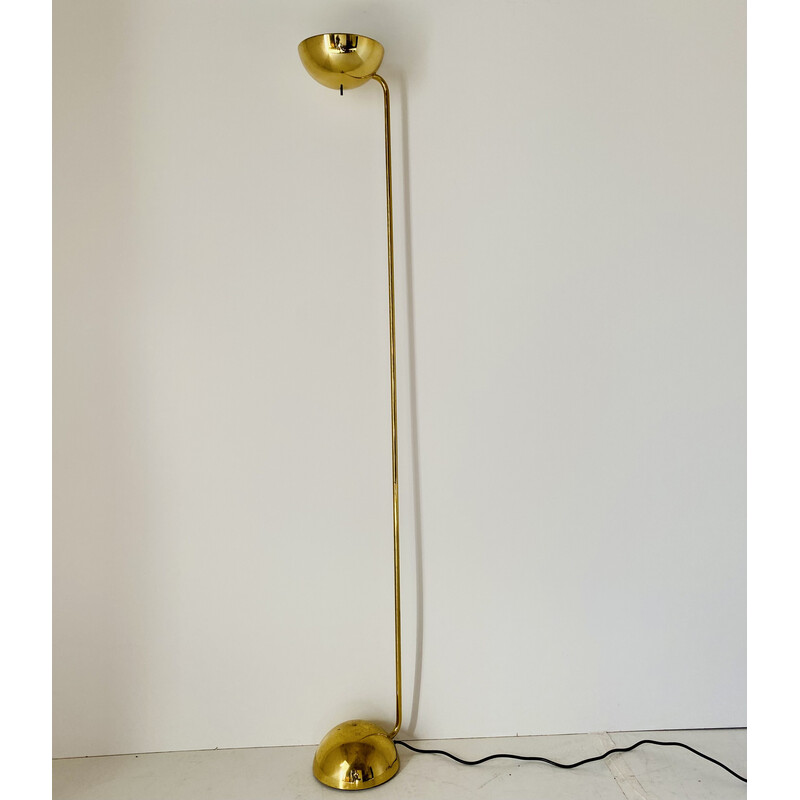 Lámpara de pie vintage dorada de Barbieri Marianelli para Tronconi, Italia años 80