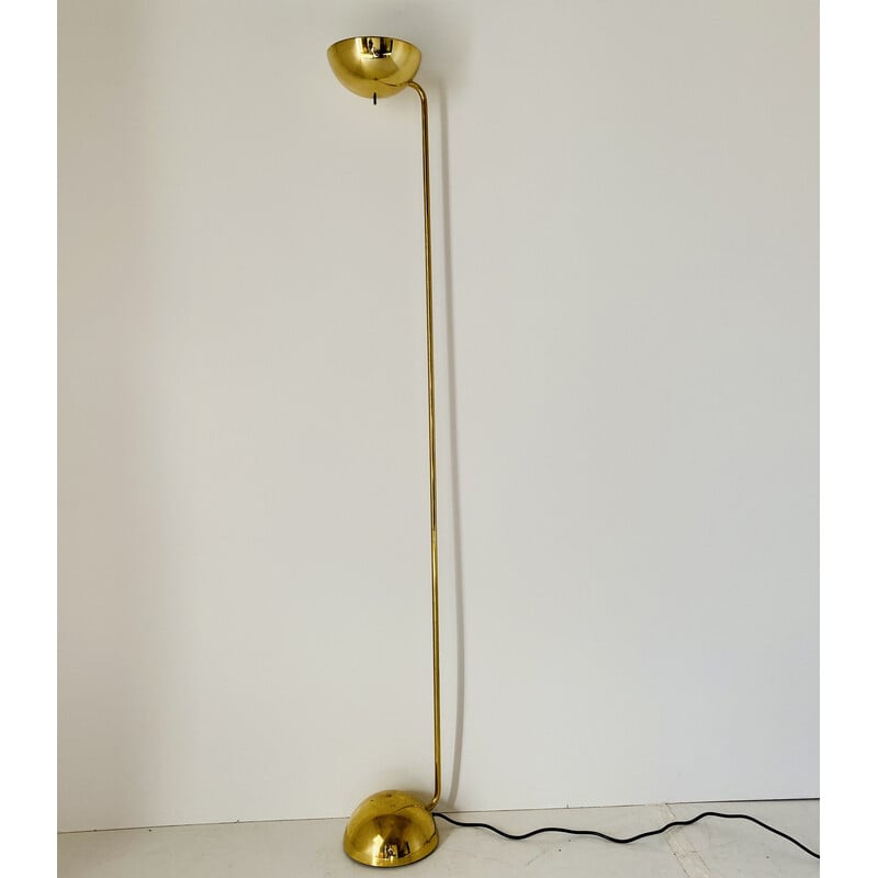Vintage gold floor lamp by Barbieri Marianelli for Tronconi, Italy 1980s