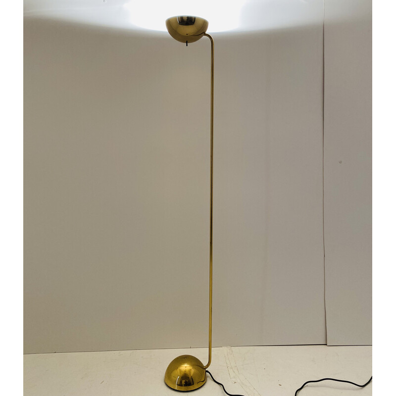 Lámpara de pie vintage dorada de Barbieri Marianelli para Tronconi, Italia años 80
