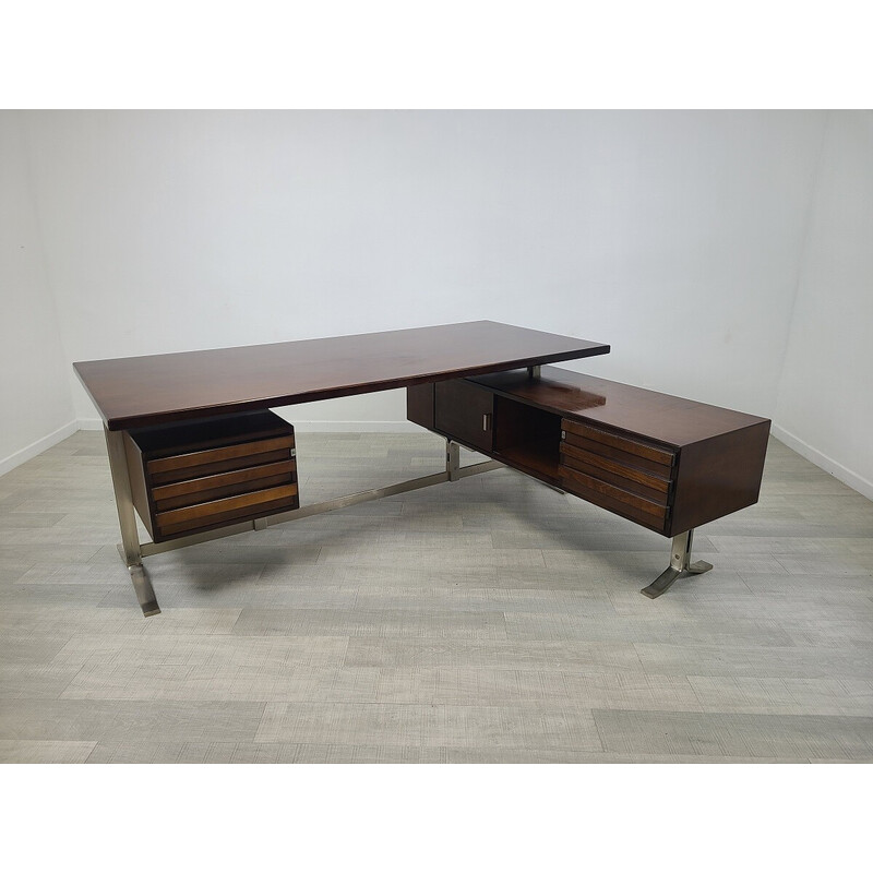 Vintage rosewood corner desk by Gianni Moscatelli, 1970