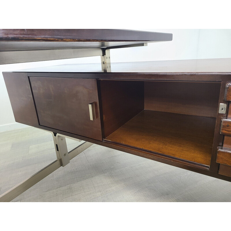 Vintage rosewood corner desk by Gianni Moscatelli, 1970