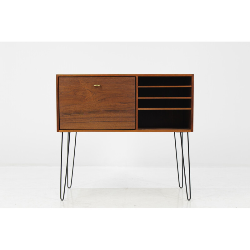 Mid century Danish solid teak chest of drawers with hairpin legs - 1960s