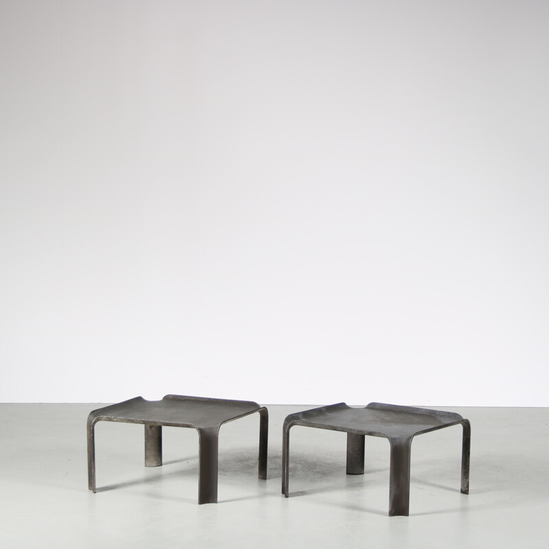 Pair of vintage plastic side tables by Pierre Paulin for Artifort, Netherlands 1960s