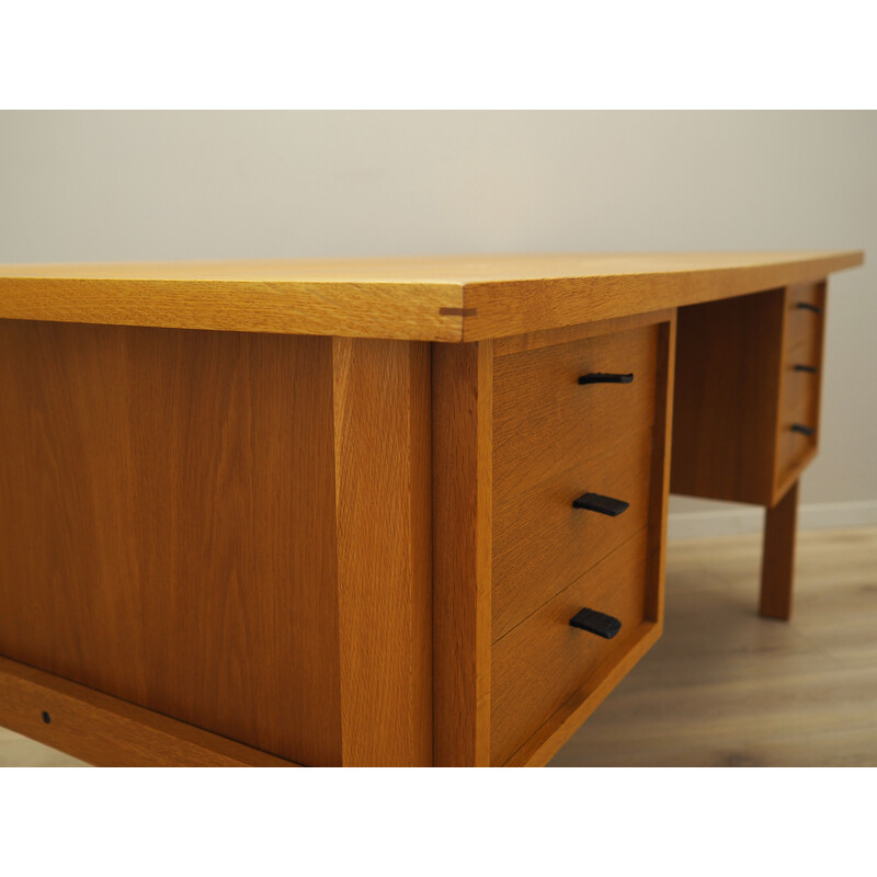 Vintage Danish ashwood desk by Svend Age Madsen, 1960s