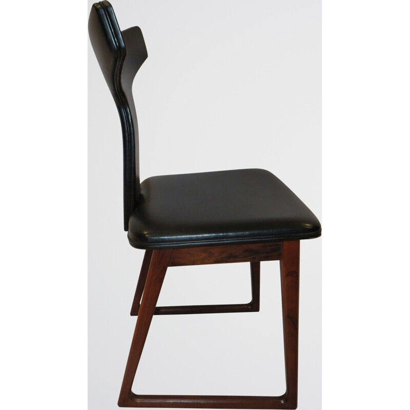 Set of 6 chairs in rosewood, Arne VODDER - 1960s