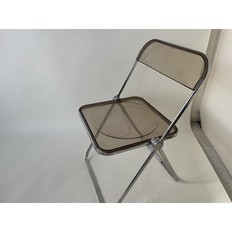 Pair of vintage folding Plia chairs by Giancarlo Piretti for Anonima Castelli, Italy 1970s