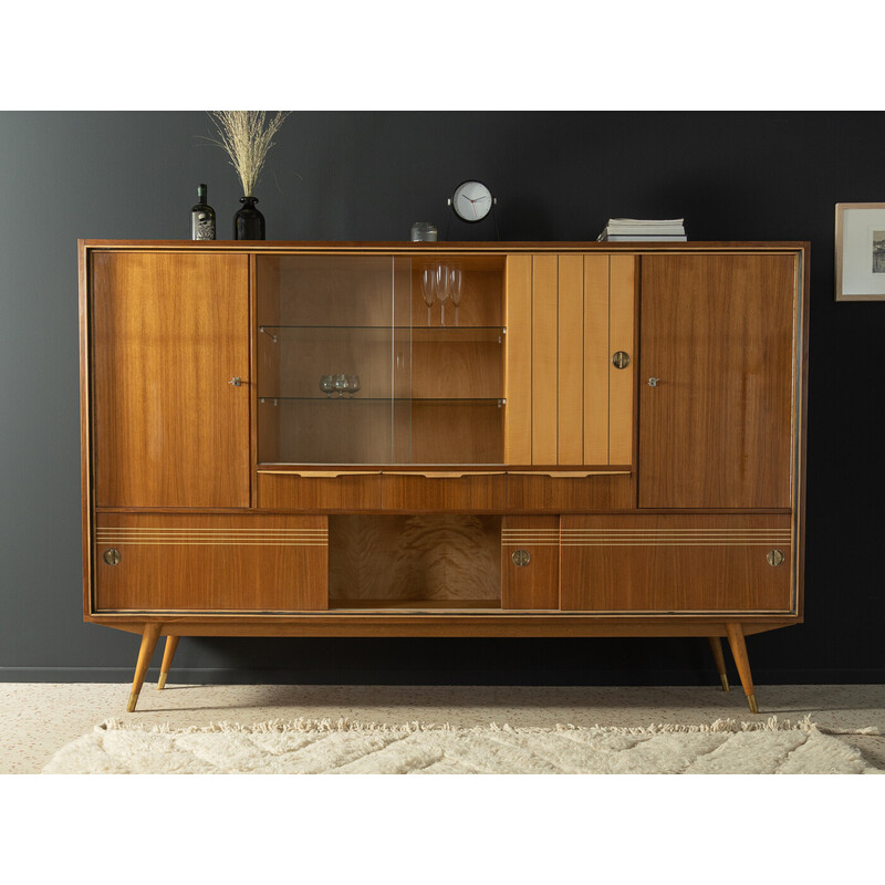 Vintage highboard with four sliding doors, Germany 1950s