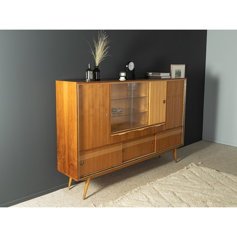 Vintage highboard with four sliding doors, Germany 1950s