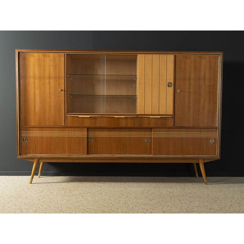 Vintage highboard with four sliding doors, Germany 1950s