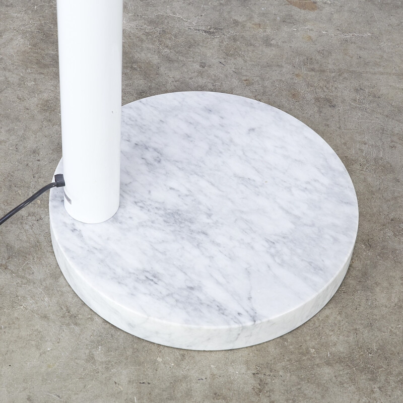 Vintage floor lamp in marble and steel - 1970s