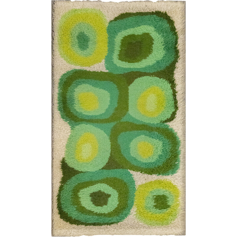 Vintage green "Sushi Roll" Desso rug