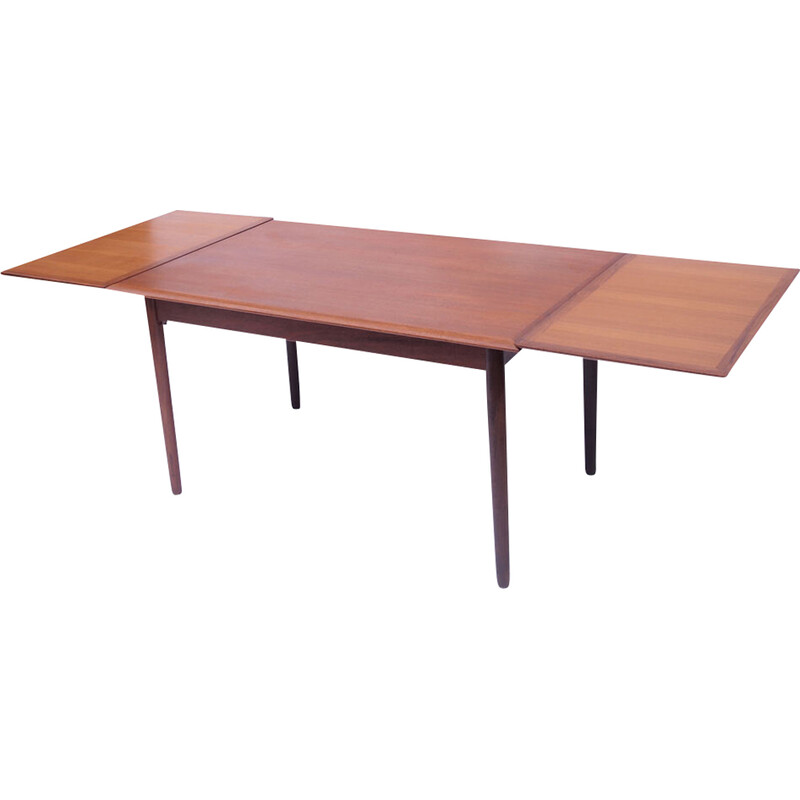 Scandinavian Danish vintage table in brown teak, 1950-1960