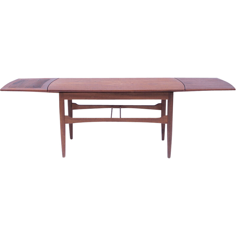 Dänischer skandinavischer Vintage-Couchtisch, ausziehbar, aus Teakholz und Palisander, 1950-1960