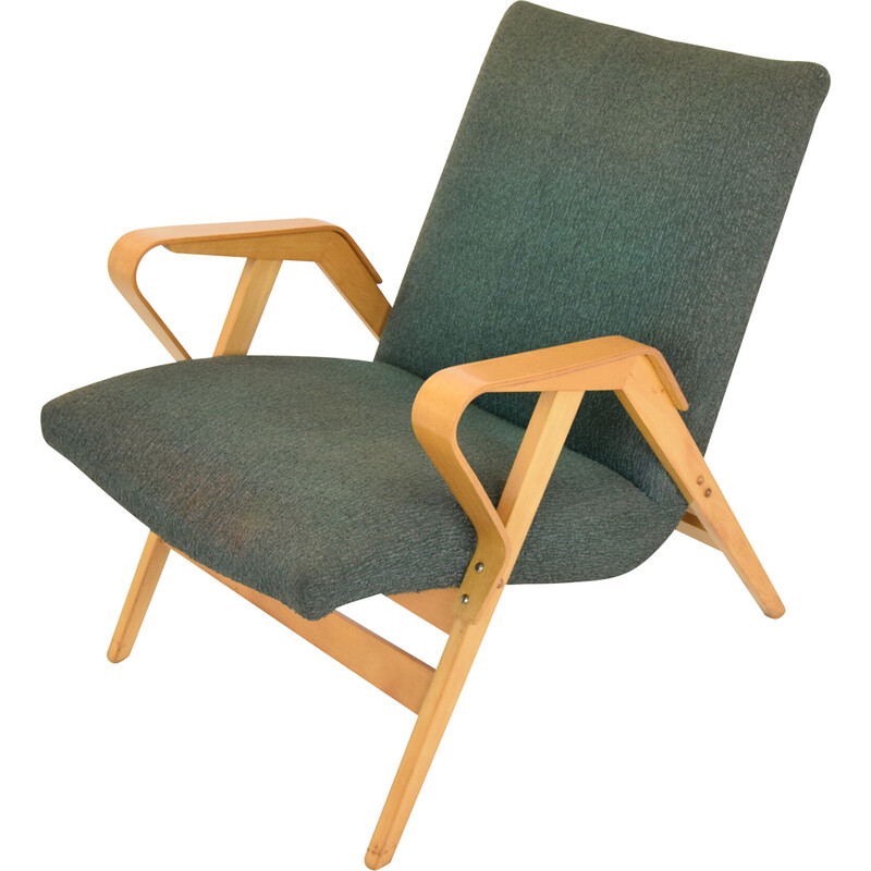 Fauteuil vintage en bois courbé par Frantisek Jirak pour Tatra, Tchécoslovaquie 1960