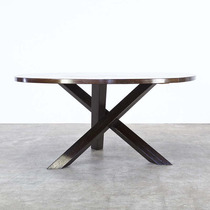Table à repas ronde en bois de Martin Visser pour Spectrum - 1960