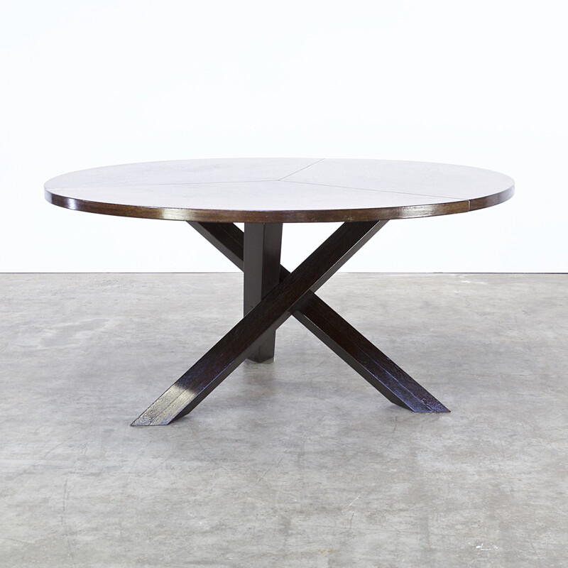 Table à repas ronde en bois de Martin Visser pour Spectrum - 1960