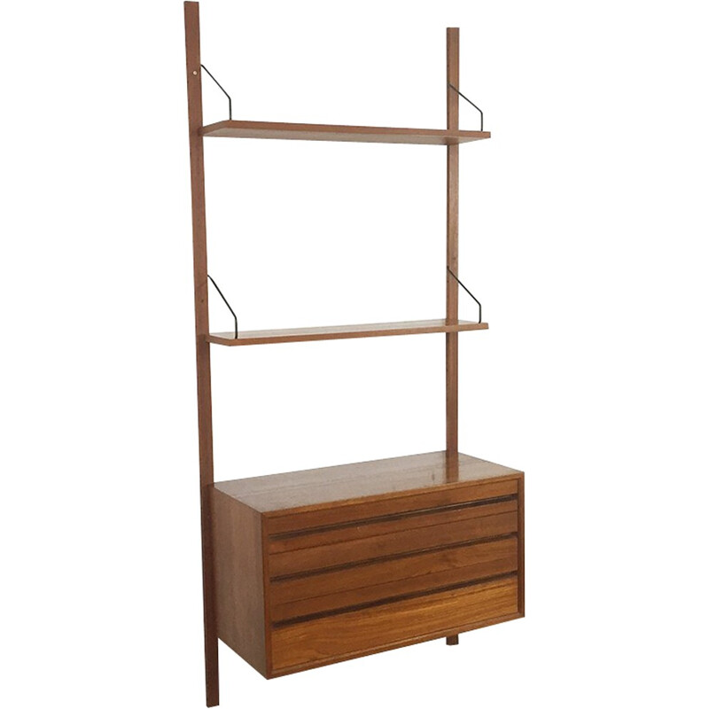 Vintage wall unit in teak with by Poul Cadovius for Cado - 1960s