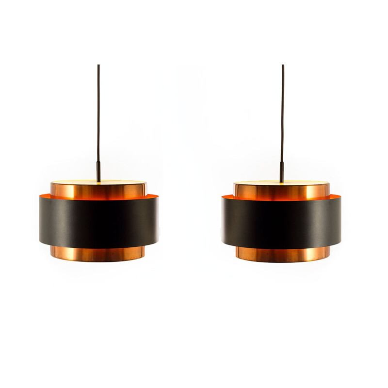 Pair of "Saturn" pendant lamps by Jo Hammerborg for Fog & Morup - 1960s