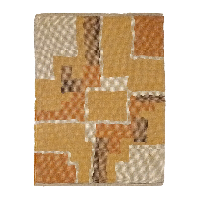 Tappeto vintage arancione 'Abstract Cubes' Desso