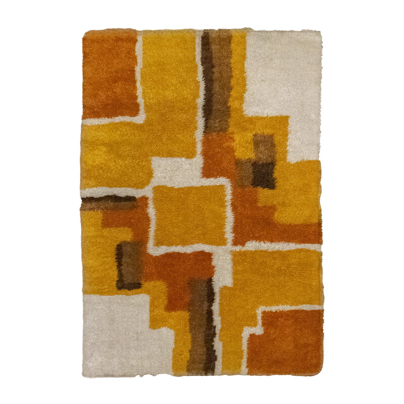 Tapete 'Abstract Cubes' Desso laranja Vintage