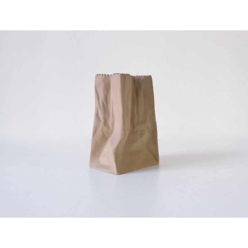 Jarrón Pop Art "Paper Bag" de mediados de siglo, Tapio Wirkkala para Rosenthal, 1970