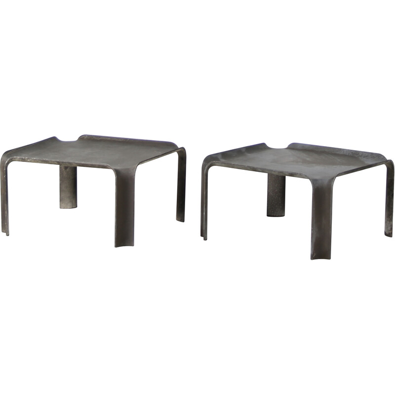 Pair of vintage plastic side tables by Pierre Paulin for Artifort, Netherlands 1960s