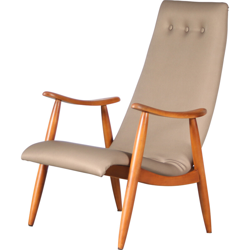 Cadeira de bétula Vintage de Louis van Teeffelen para Wébé, Holanda 1950